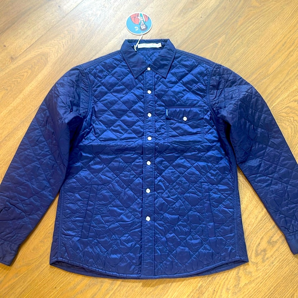 Criquet. Mens quilted jacket. Blue. Size Small.
